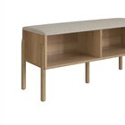 Sapateira Banco Estofada 93cm Pé Madeira Oslo Hanover