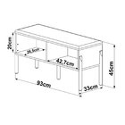 Sapateira Banco Estofada 93cm Pé Madeira Oslo Nero/preto