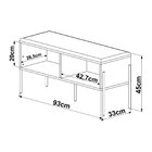 Sapateira Banco Estofada 93cm Pé Metal Oslo Hanover/dourado