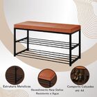 Sapateira Banco Estofado Assento Organizador Prateleiras Cara