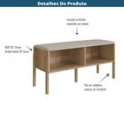 Sapateira Banco Estofado Oslo Artesano 93 Cm (largura) Mdp Ha