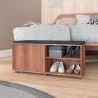 Sapateira Banco Estofado Para Quarto 90 X 44 Cm 1 Porta 2 Nic