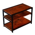 Sapateira Banco Industrial Imbuia 3 Prateleiras