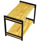 Sapateira Banco Industrial Madeira Natural