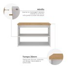 Sapateira Banco Safira Para Hall De Entrada Quarto Com 2 Nich