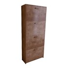 Sapateira Basculante 4 Gavetas Lunna Canela