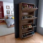 Sapateira Basculante 4 Gavetas Lunna Canela