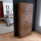 Sapateira Basculante 4 Gavetas Lunna Canela