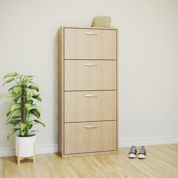 Sapateira Basculante 4 Portas Compacta Canela