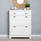 Sapateira Basculante Madeira 2 Portas  20 Pares Colmar Branco