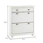 Sapateira Basculante Madeira 2 Portas  20 Pares Colmar Branco