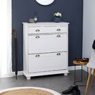 Sapateira Basculante Madeira 2 Portas  20 Pares Colmar Branco