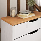 Sapateira Basculante Madeira 3 Gavetas Basil - Mel Branco