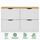 Sapateira Basculantes Madeira 24 Pares Basil - Mel Branco