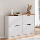 Sapateira Basculantes Madeira 24 Pares Basil - Mel Branco