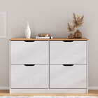 Sapateira Basculantes Madeira 24 Pares Basil - Mel Branco