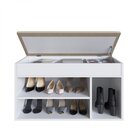 Sapateira Baú Com Tampo Estofado  Branco