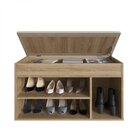 Sapateira Baú Com Tampo Estofado Oak