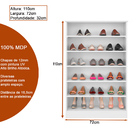 Sapateira Bia 72cm Mdp Branco Brilho - Sallar Home