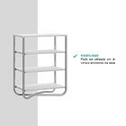 Sapateira Branca E Tubos Cromados Carraro