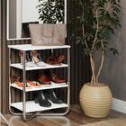 Sapateira Branca E Tubos Cromados Carraro