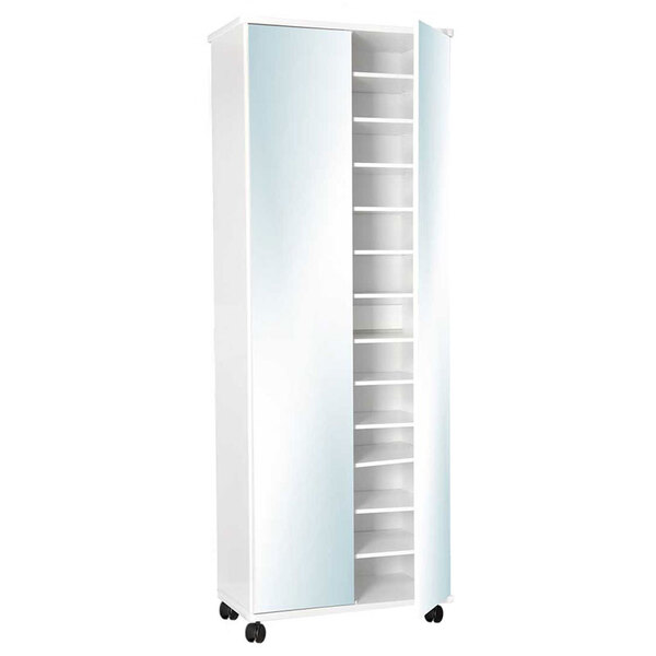 Sapateira C/ 2 Portas E Espelho Jsm -santos Dumont - Branco