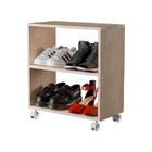 Sapateira Carvalho Para Quarto Sala 50 X 47 X 25cm Com Rodinha