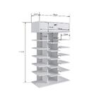 Sapateira Com 1 Gaveta E 15 Prateleiras 18 Pares Branco