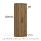 Sapateira Com 2 Portas - Nogueira