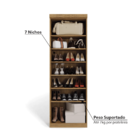 Sapateira Com 2 Portas - Nogueira