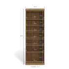 Sapateira Com 2 Portas - Nogueira