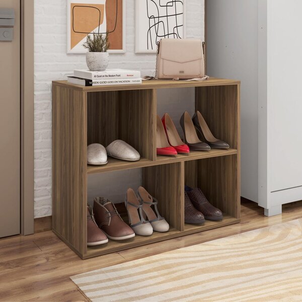 Sapateira Com 4 Prateleiras Milan  Lamina Mel