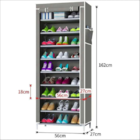 Sapateira Com 9 Prateleiras Para Calçados E Objetos - Cinza