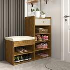 Sapateira Com Assento E Gaveta Hall - Cumarú/off White - Patr