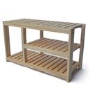 Sapateira Com Banco Alpínia Em Madeira Natural