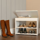 Sapateira Com Baú Para Hall De Entrada Mdp Branco 0654 Menu