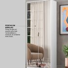 Sapateira Com Espelho 1 Gaveta 2 Portas Grife Branca