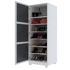 Sapateira Com Espelho 1 Porta Gold Branca - Gelius