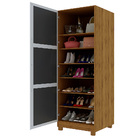 Sapateira Com Espelho 1 Porta Gold Madeirado - Gelius