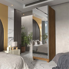 Sapateira Com Espelho 1 Porta Gold Nogueira - Gelius