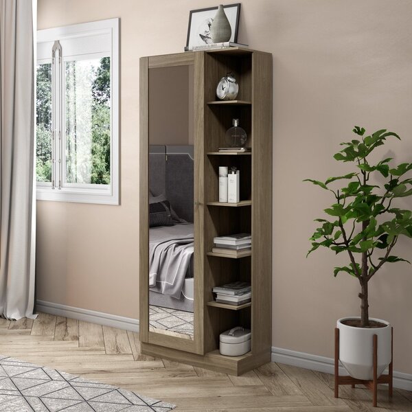 Sapateira Com Espelho 1 Porta Happy Espresso Móveis