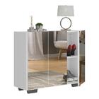 Sapateira Com Espelho 3 Portas Nina Multimóveis Mp6023 Branca