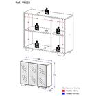 Sapateira Com Espelho 3 Portas Nina Multimóveis V6023
