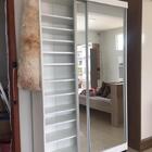 Sapateira Com Espelho E Luz Led Magia Móveis Diamante Branca