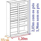Sapateira Com Espelho E Luz Led Magia Móveis Diamante Branca
