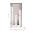 Sapateira Com Espelho Lausanne Branco