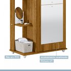 Sapateira Com Espelho Nina 100% Mdf Ypê