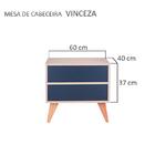 Sapateira Com Portas Vicenza Carvalho E Azul Marinho 60 X 40cm