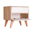 Sapateira Com Portas Vicenza Carvalho E Branco 60 X 40cm