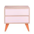 Sapateira Com Portas Vicenza Carvalho E Rosa Claro 60 X 40cm